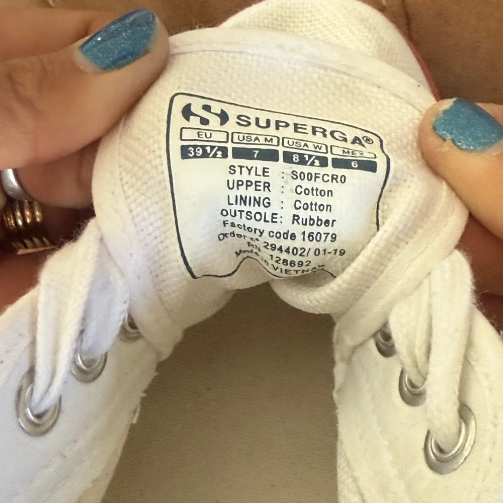 Superga White Sneakers with Vibrant Multicolor Platform - Picture 4 of 4